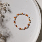 Orangen Calcit Chalcedon und Karneol Kinderarmband