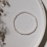 Rosenquarz Armband facettiert