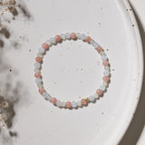 Aquamarin Rhodochrosit Prehnit Armband