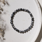 Schneeflockenobsidian Armband matt