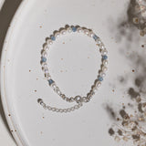 Aquamarin Perlen Armband