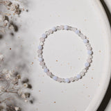 Chalcedon Rosenquarz Bergkristall Armband