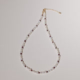 Granat und Perlen Kette