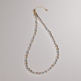 Aquamarin Perlen Kette