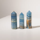 Blue Onyx Calcit Spitze
