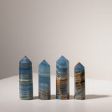 Blue Onyx Calcit Spitze