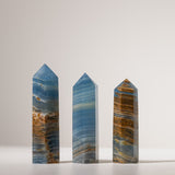 Blue Onyx Calcit Spitze