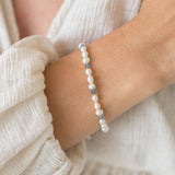 Aquamarin Perlen Armband