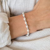 Aquamarin Perlen Armband