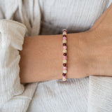 Granat Rhodochrosit Orangen Calcit Armband