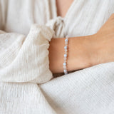 Chalcedon Rosenquarz Bergkristall Armband