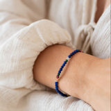 Lapislazuli Sonnenstein Malachit Granat Jadeit Armband